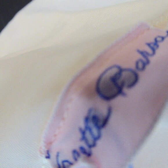 Odette Barsa Bed Jacket lace nude beige top cover up Vintage 50s M L evening - Picture 7 of 8